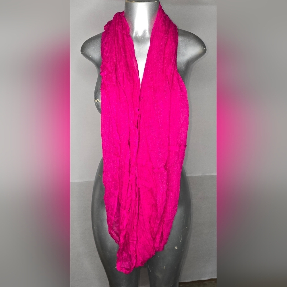 NWT Kelly & Katie Women / Ladies Casual Scarf One Size Fuschia Pink 49''